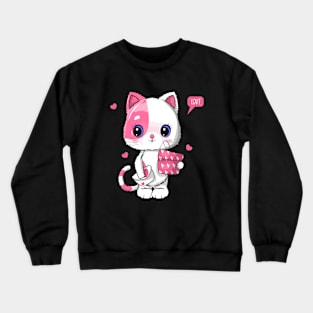 Cat love design Crewneck Sweatshirt